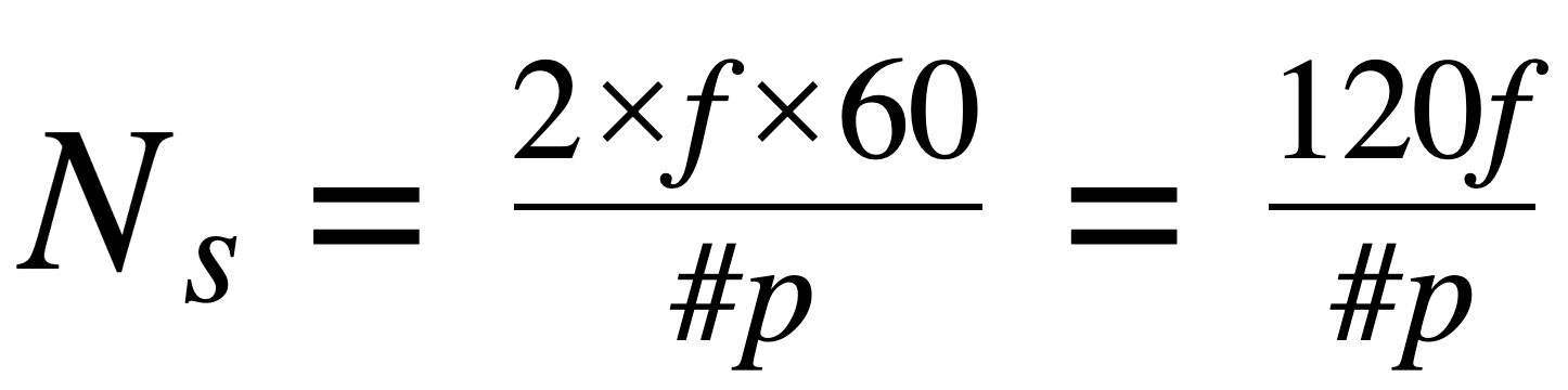 motor poles equation speed=2frequency60/poles