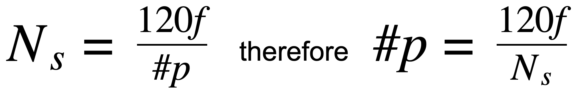 motor pole formula poles=120*frequency / speed