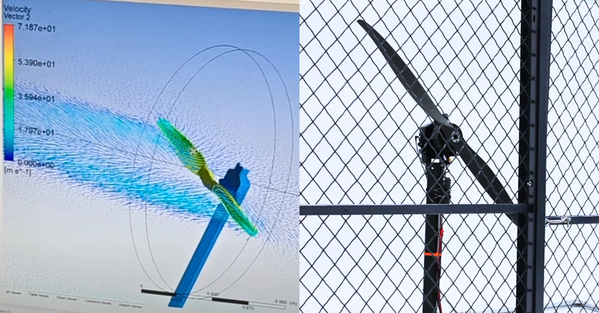 computational fluid dynamics model of a propeller