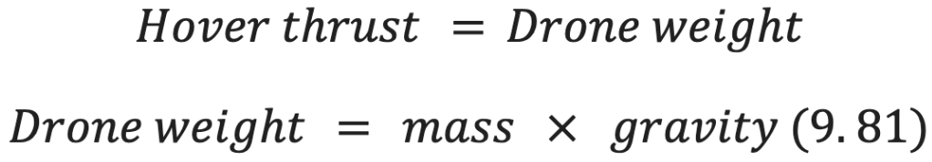 drone thrust formula