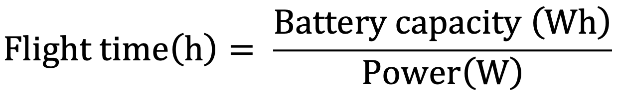 drone flight time calculation