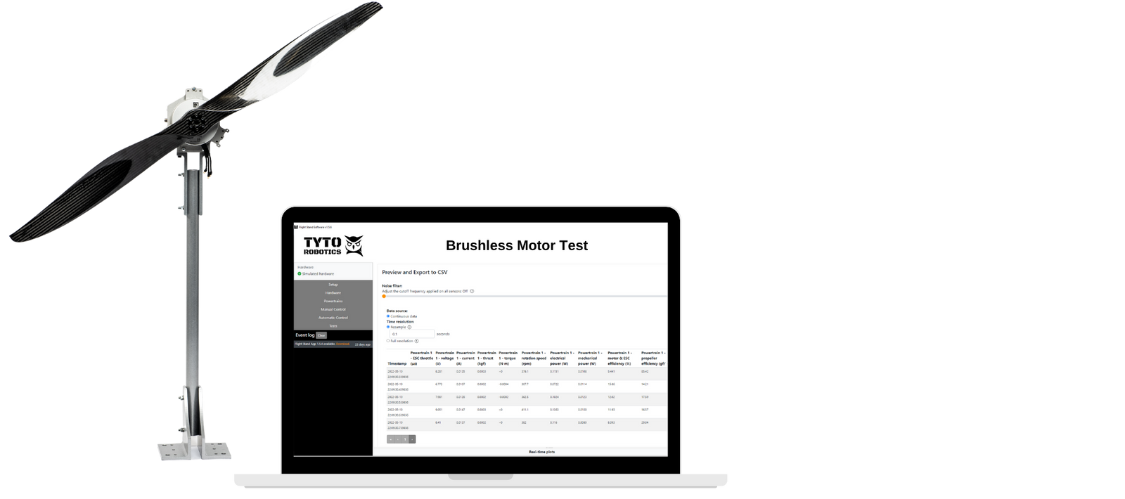 thrust stand and software