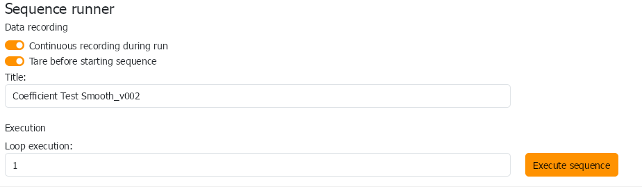 naming and executing the test sequence