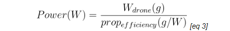 Drone power formula