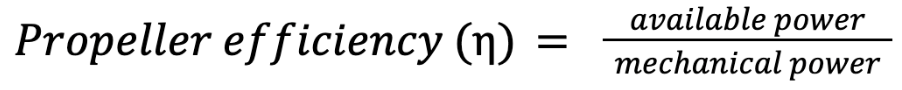 propeller efficiency equation
