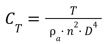 thrust coefficient formula