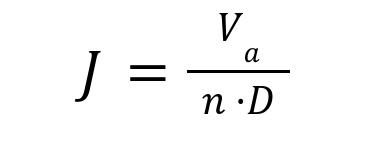 advance ratio formula