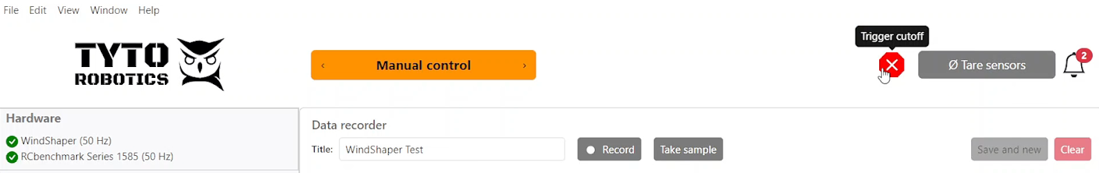 wind tunnel safety cutoff